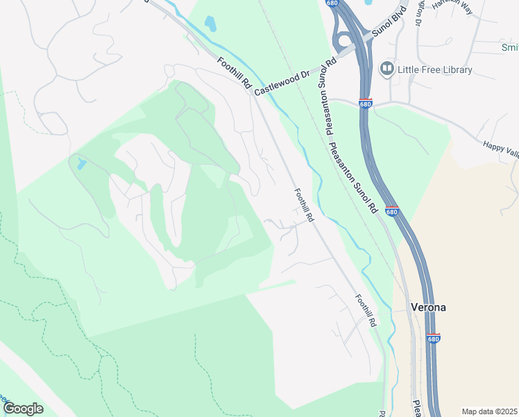 map of restaurants, bars, coffee shops, grocery stores, and more near 391 Oak Lane in Pleasanton