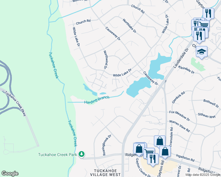 map of restaurants, bars, coffee shops, grocery stores, and more near 2608 Duffy Court in Richmond