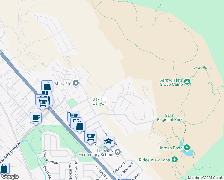 map of restaurants, bars, coffee shops, grocery stores, and more near 29843 Clearbrook Circle in Hayward
