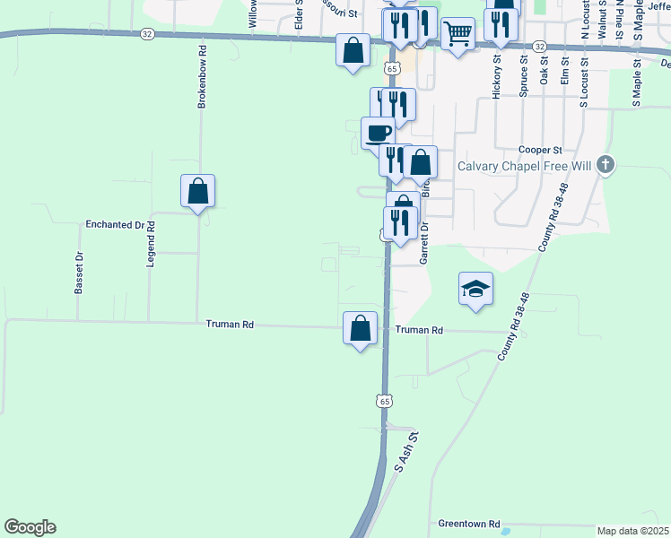 map of restaurants, bars, coffee shops, grocery stores, and more near Azalea Street in Buffalo
