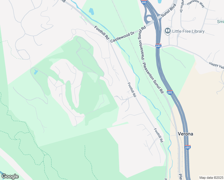 map of restaurants, bars, coffee shops, grocery stores, and more near 391 Oak Lane in Pleasanton