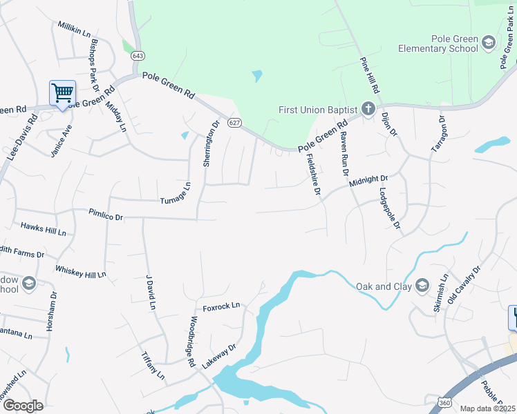 map of restaurants, bars, coffee shops, grocery stores, and more near 6316 Midnight Drive in Mechanicsville