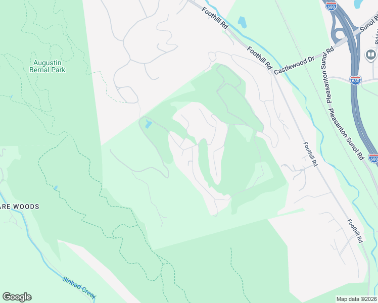 map of restaurants, bars, coffee shops, grocery stores, and more near 77 Castlewood Drive in Pleasanton