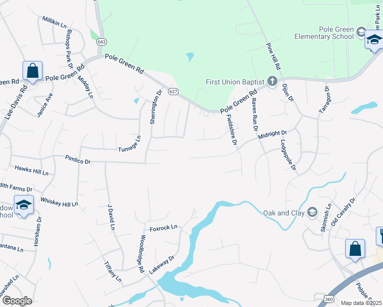 map of restaurants, bars, coffee shops, grocery stores, and more near 6316 Midnight Drive in Mechanicsville