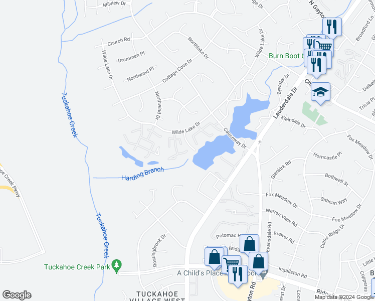 map of restaurants, bars, coffee shops, grocery stores, and more near 2718 Stingray Court in Henrico