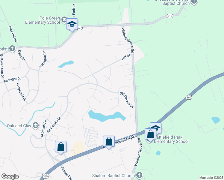 map of restaurants, bars, coffee shops, grocery stores, and more near 8300 Gettysburg Lane in Mechanicsville