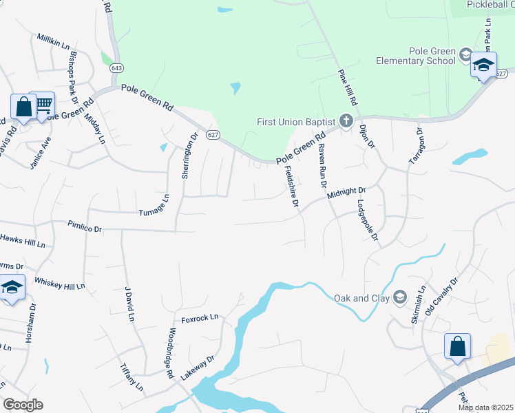 map of restaurants, bars, coffee shops, grocery stores, and more near 6304 Midnight Drive in Mechanicsville