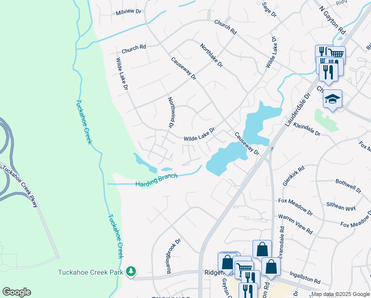 map of restaurants, bars, coffee shops, grocery stores, and more near 2619 Adamo Court in Richmond