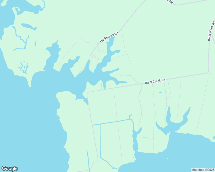 map of restaurants, bars, coffee shops, grocery stores, and more near 30301-30365 Back Creek Road in Hacksneck