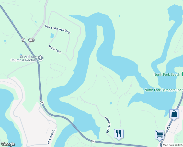 map of restaurants, bars, coffee shops, grocery stores, and more near 43 Timbercrest Road in McDaniels