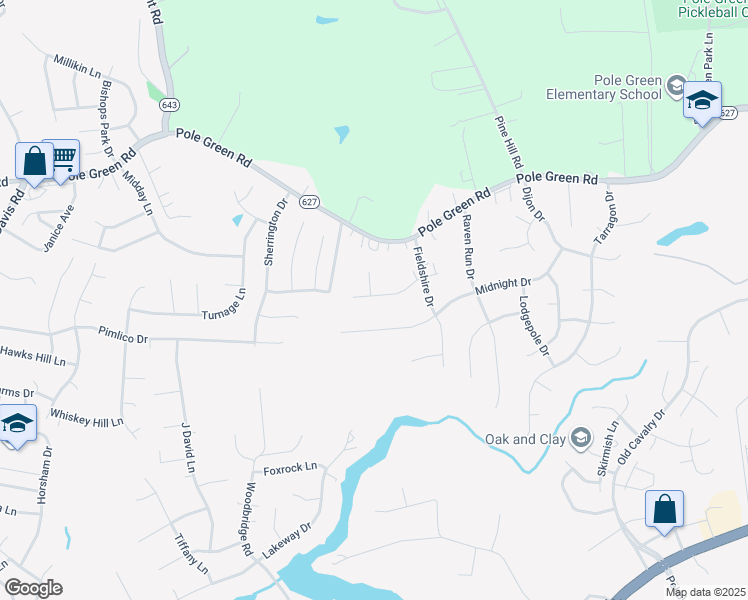 map of restaurants, bars, coffee shops, grocery stores, and more near 6295 Banshire Drive in Mechanicsville