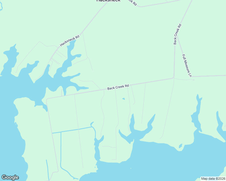 map of restaurants, bars, coffee shops, grocery stores, and more near Back Creek Rd in Accomack