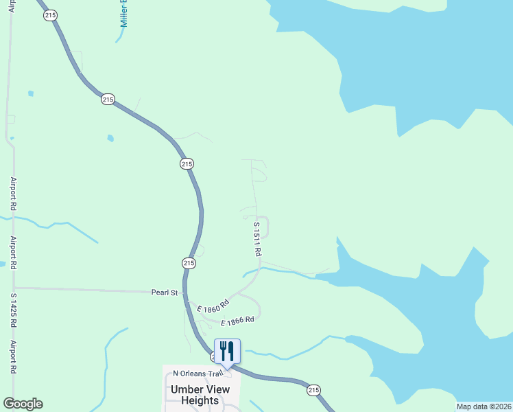 map of restaurants, bars, coffee shops, grocery stores, and more near South 1511 Road in Stockton