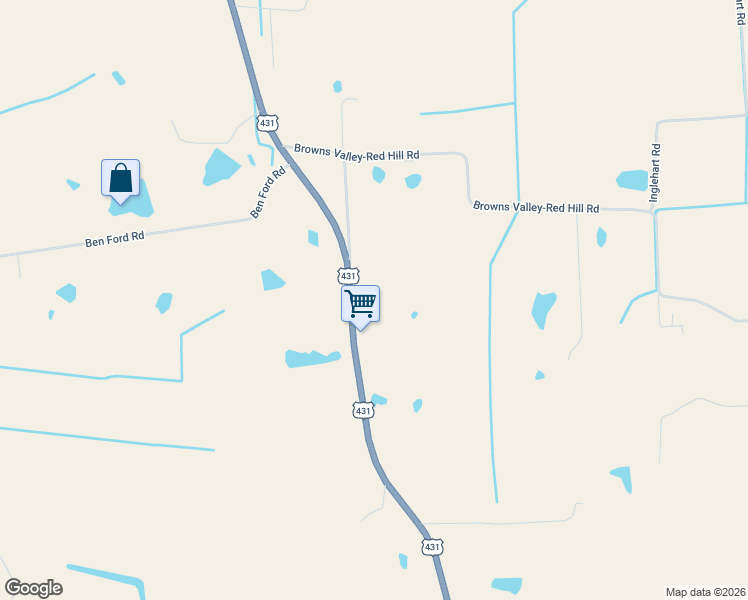 map of restaurants, bars, coffee shops, grocery stores, and more near 9211 U.S. 431 in Utica