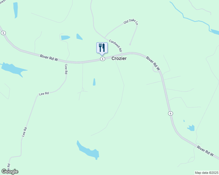 map of restaurants, bars, coffee shops, grocery stores, and more near 960 Briesmaster Way in Crozier