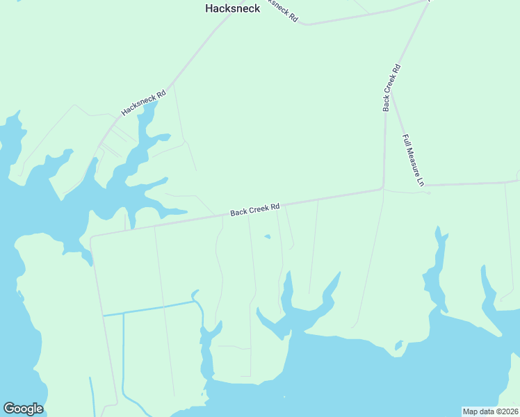 map of restaurants, bars, coffee shops, grocery stores, and more near 30454-30744 Back Creek Road in Hacksneck