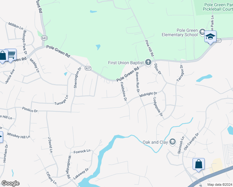 map of restaurants, bars, coffee shops, grocery stores, and more near 6274 Banshire Drive in Mechanicsville