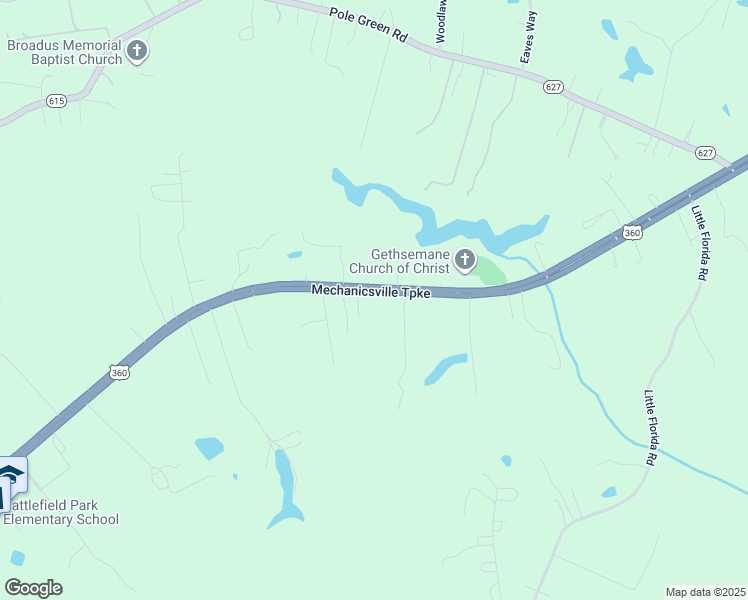 map of restaurants, bars, coffee shops, grocery stores, and more near 5205 Mechanicsville Turnpike in Mechanicsville
