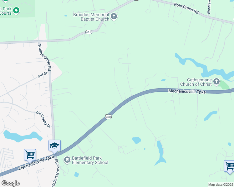 map of restaurants, bars, coffee shops, grocery stores, and more near 5338 Mechanicsville Turnpike in Mechanicsville