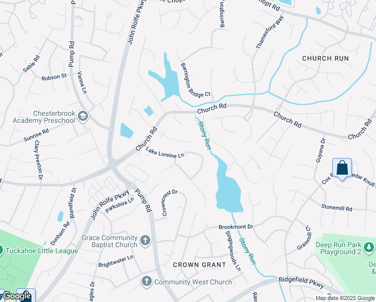 map of restaurants, bars, coffee shops, grocery stores, and more near 2419 Lake Loreine Lane in Richmond