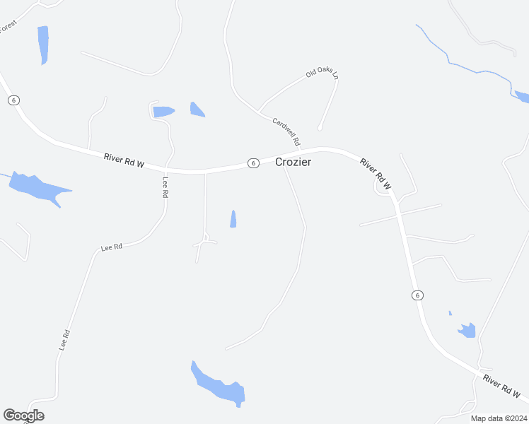 map of restaurants, bars, coffee shops, grocery stores, and more near 960 Briesmaster Way in Crozier