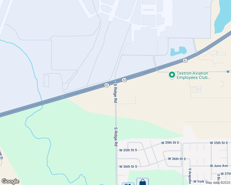 map of restaurants, bars, coffee shops, grocery stores, and more near 3344 South Ridge Road in Wichita