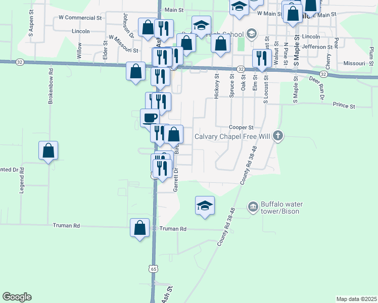 map of restaurants, bars, coffee shops, grocery stores, and more near 934 936 West in Buffalo