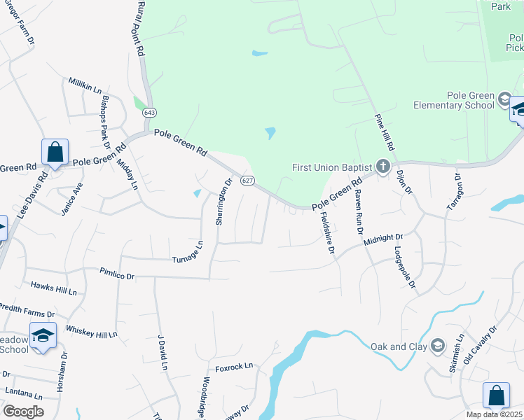 map of restaurants, bars, coffee shops, grocery stores, and more near 8264 Trudi Place in Mechanicsville