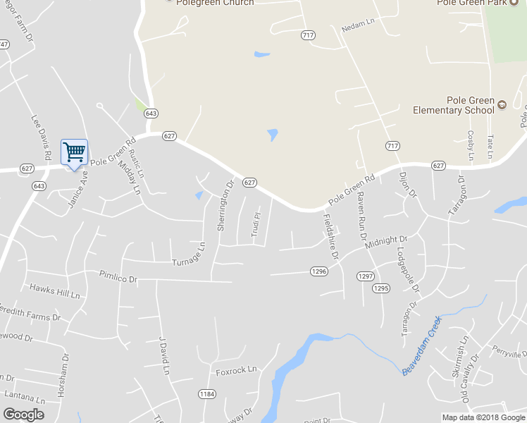 map of restaurants, bars, coffee shops, grocery stores, and more near 8264 Trudi Place in Mechanicsville