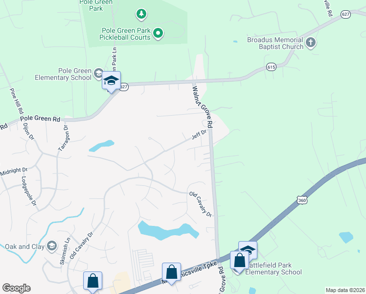 map of restaurants, bars, coffee shops, grocery stores, and more near 4996 Hanover Meadow Drive in Mechanicsville