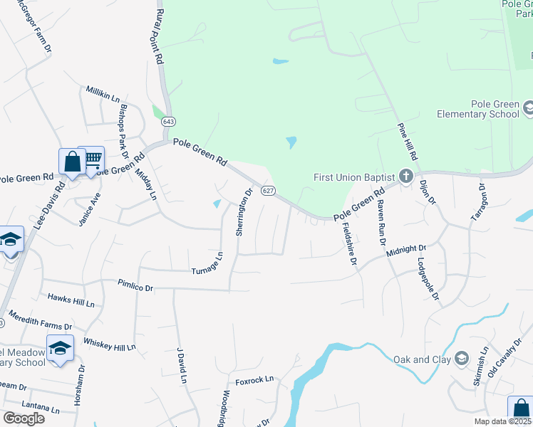 map of restaurants, bars, coffee shops, grocery stores, and more near 8286 Carrolton Ridge Place in Mechanicsville