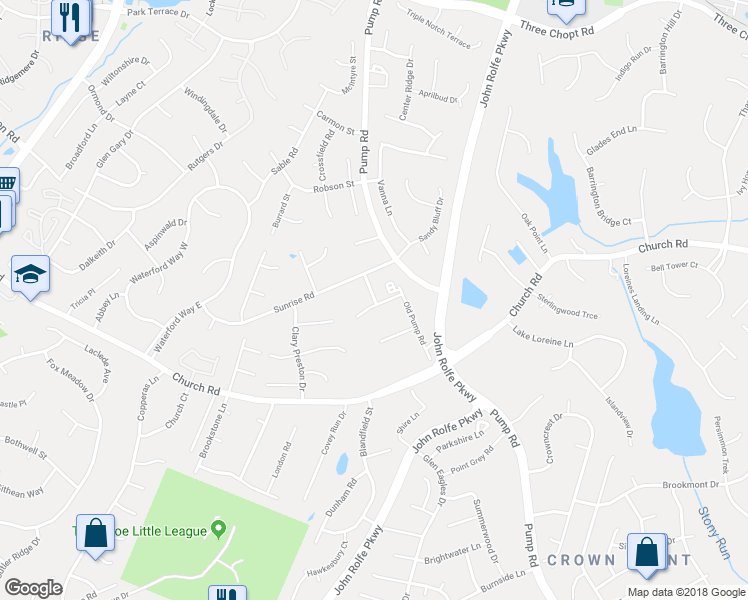 map of restaurants, bars, coffee shops, grocery stores, and more near 2900 Laurel Woods Lane in Henrico