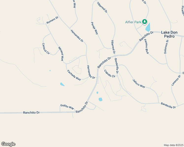 map of restaurants, bars, coffee shops, grocery stores, and more near 2380 Ranchito Drive in La Grange