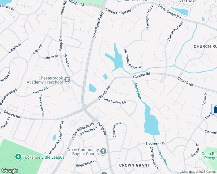 map of restaurants, bars, coffee shops, grocery stores, and more near 2801 Chapelwood Lane in Henrico