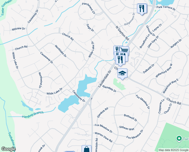 map of restaurants, bars, coffee shops, grocery stores, and more near 2702 Spinnaker Court in Richmond