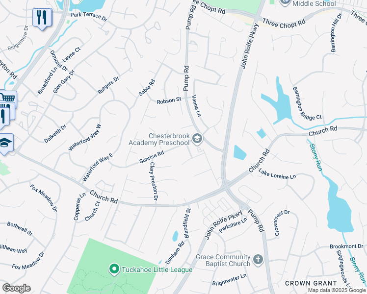 map of restaurants, bars, coffee shops, grocery stores, and more near 2912 Laurel Woods Lane in Short Pump