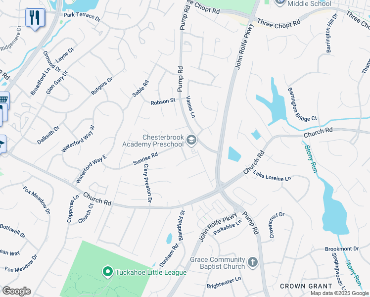 map of restaurants, bars, coffee shops, grocery stores, and more near 2913 Laurel Woods Lane in Richmond