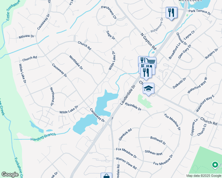 map of restaurants, bars, coffee shops, grocery stores, and more near 2720 Spinnaker Court in Richmond