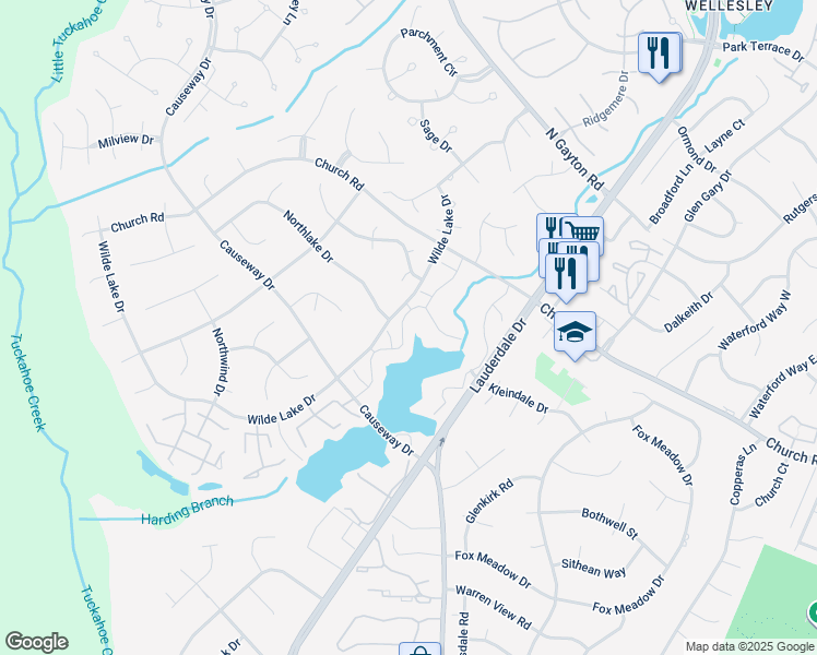map of restaurants, bars, coffee shops, grocery stores, and more near 2740 Spinnaker Court in Richmond