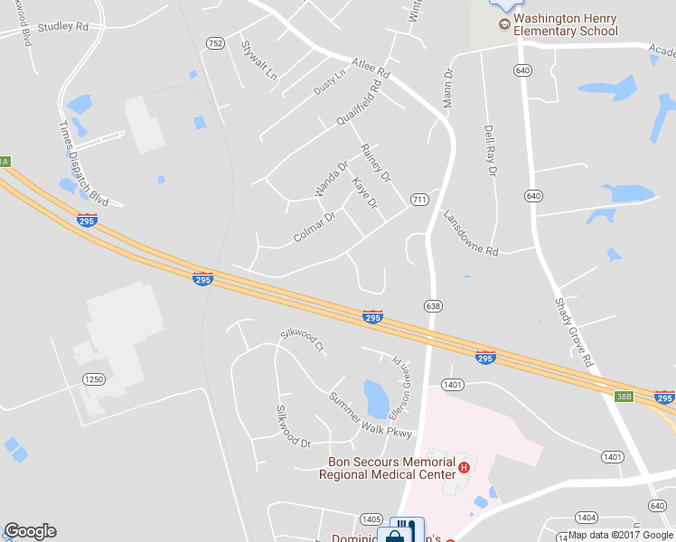 map of restaurants, bars, coffee shops, grocery stores, and more near 8327 Holly Ridge Road in Mechanicsville