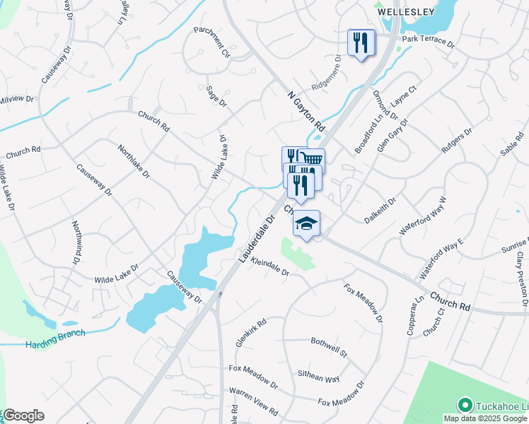 map of restaurants, bars, coffee shops, grocery stores, and more near 2931 Bywater Drive in Henrico