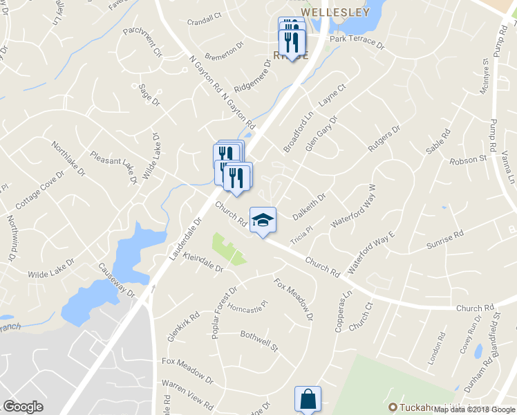 map of restaurants, bars, coffee shops, grocery stores, and more near 12012 Courtyard Glen Place in Richmond
