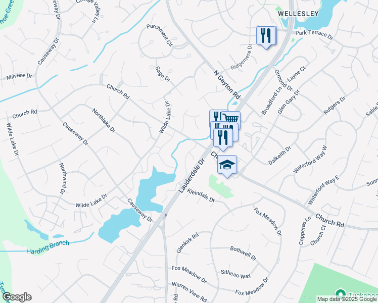 map of restaurants, bars, coffee shops, grocery stores, and more near 2931 Bywater Drive in Henrico