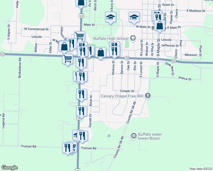 map of restaurants, bars, coffee shops, grocery stores, and more near 812 McDaniel Street in Buffalo