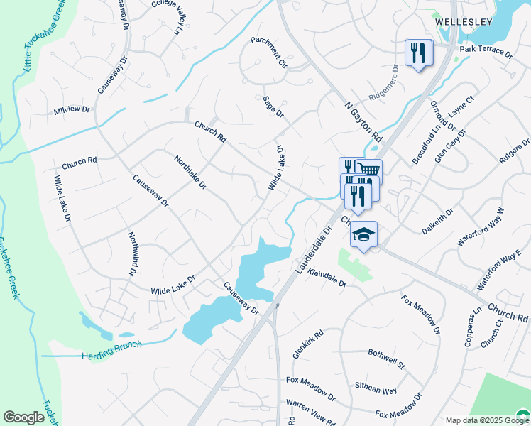 map of restaurants, bars, coffee shops, grocery stores, and more near 2800 Harbour Court in Richmond