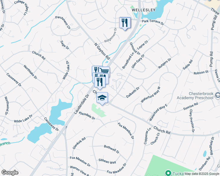 map of restaurants, bars, coffee shops, grocery stores, and more near 12017 Heiber Court in Richmond