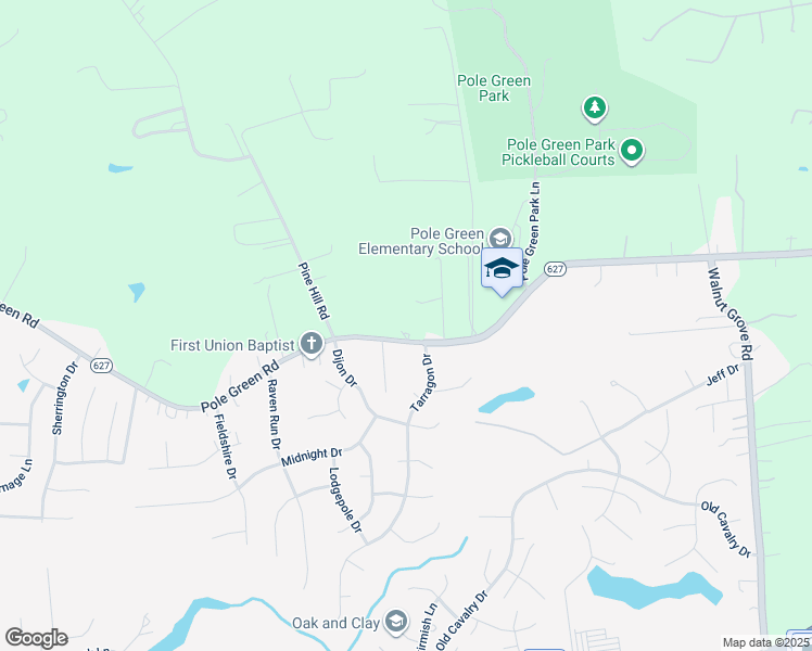 map of restaurants, bars, coffee shops, grocery stores, and more near 6174 Pole Green Road in Mechanicsville
