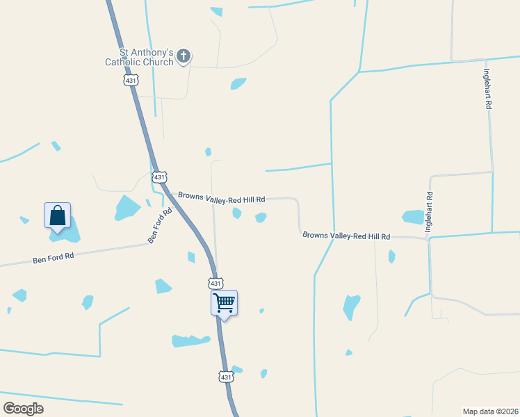 map of restaurants, bars, coffee shops, grocery stores, and more near 276 Browns Valley-Red Hill Road in Utica