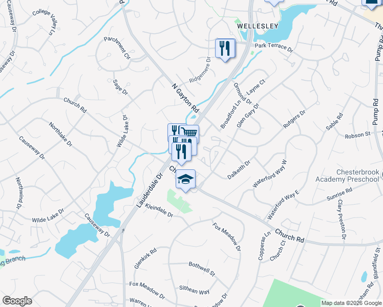 map of restaurants, bars, coffee shops, grocery stores, and more near 3081 Lauderdale Drive in Richmond