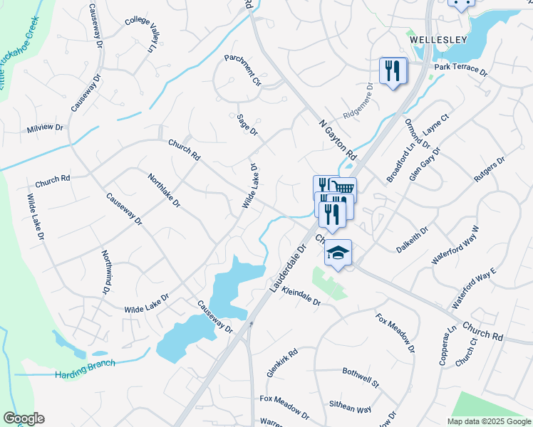 map of restaurants, bars, coffee shops, grocery stores, and more near 12005 Shore View Drive in Richmond